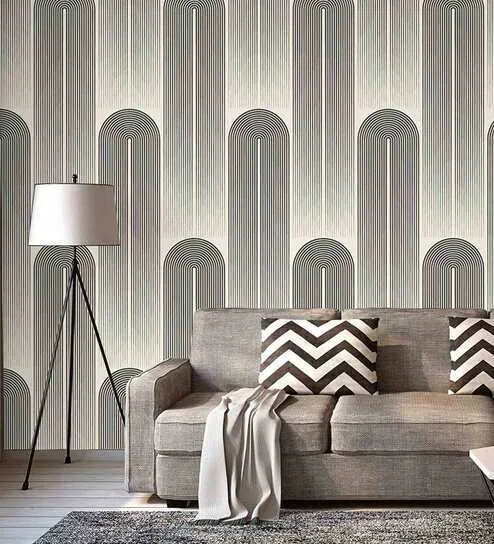 Study styled with wallpaper